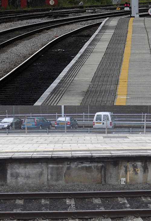The prototype platform at Cardiff Central